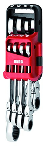 USAG 285 KF/DS8 U02856158 Serie di 8 Chiavi Combinate Snodate a Cricchetto