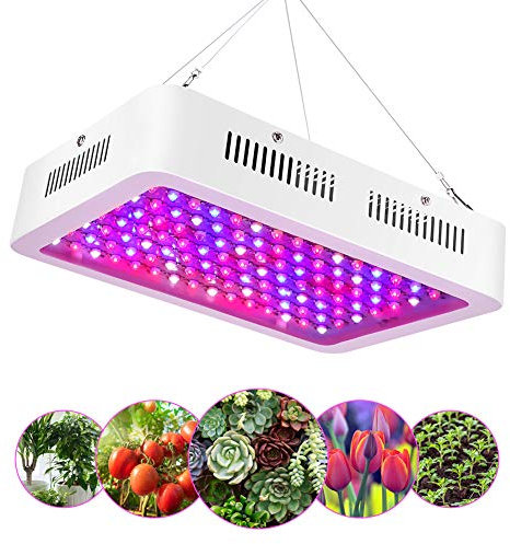1200W LED Grow Light, 120 LED Full Spectrum Grow Lamp for Indoor Plants, Veg, Flower, Seedling, Greenhouse Hydroponic Blue Red White UV IR Lighting with Daisy Chain