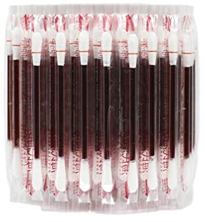 Exceart 100Pcs Disposable Medical Iodine Cotton Stick Iodine Disinfected Cotton Swab Climbing Aid First Aid Survival Supplies