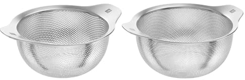 Lot de 2 ZWILLING TABLE Passoires, diamètres 16 et 20 cm, Acier Inoxydable 18/10 de Haute Qualité, Argent