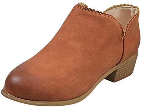 Stivali Donna Punta Tonda Scarpe Fibbia per Cintura Pelle Scamosciata Fascia Elastica Tacco Medio Caviglia (42,Verde)