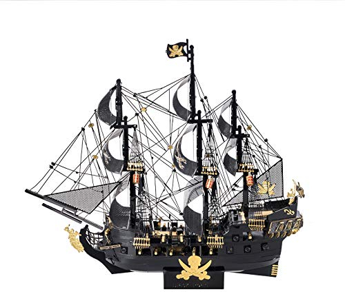 Piececool The Black Pearl 3D Metal Model Kits DIY Assemble Puzzle Laser Cut Jigsaw Toy