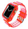 Fleshy Leaf Compatible con correas de Apple Watch Series SE 7, 6, 5, 4, 3, 2, 1, correa de silicona suave transparente con fundas protectoras para Apple Watch Series 42/44/45 mm, 38/40/41 mm, 38/40/41