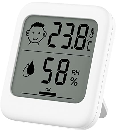 INRIGOROUS Room Thermometer Indoor, Digital Hygrometer Temperature Monitor and Humidity Meter for Room, Home, Office, Greenhouse, Baby
