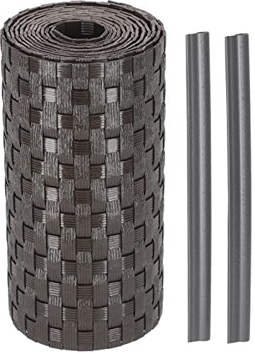 KOTARBAU® Brise-vue, en rotin synthétique, solide, pour jardin et balcon, 19 x 255 cm, biodégradable, plusieurs couleurs, esthétique durable, marron foncé