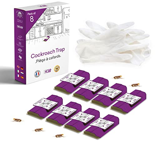 KALIGEN® ✮ Pièges à Cafards ✮ | Pack Complet | Anti cafard Professionnel | Répulsif sans insecticide piège Collant | 100% Naturel Anti blattes et Fourmis (8)