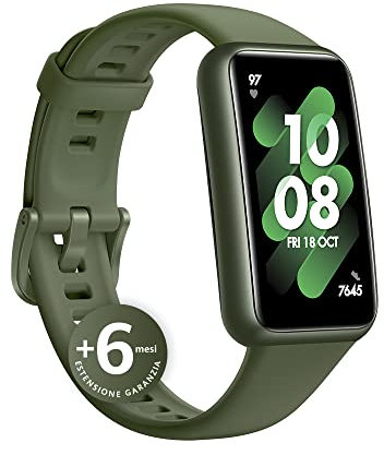 HUAWEI Band 7 Orologio Smart, Design ultra-sottile, Monitoraggio SpO2 continuo, Autonomia 14 giorni, Notifiche, Monitoraggio della salute, sonno e stress 24h, 96 modalità di allenamento, 5ATM, Verde