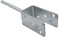 DOJA Barcelona | Anclaje Poste | 4 Soporte en U para Postes | 121x325x120x18 mm | Acero Galvanizado | Pie de Postes para Vallas, Listones de Madera, Malla Metalica, Pergolas de Madera