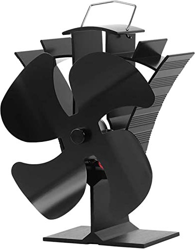 Wood Stove Fan - Log Burner Fan4 Blades Heat Powered Fan - Wood Burner Fans Stove Fireplace Fan Stove Top Fan Eco Friendly Silent Operation Fan
