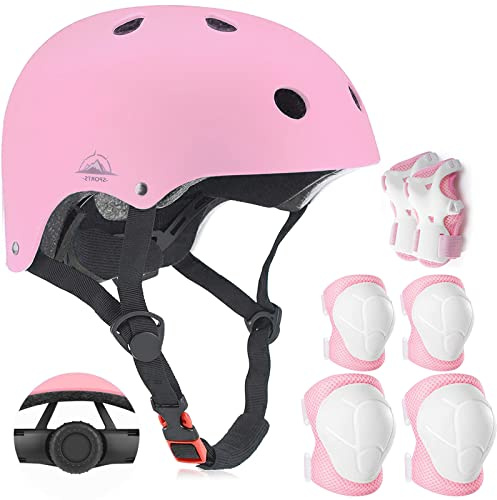 Adjustable Kids Helmet with Knee Pad, Elbow Pads & Wrist Guards - Toddler Bike Helmets for Ages 3-5, 5-8, 8-14 Years - Perfect for Skating, Biking, Cycling, and Skateboard - for Boys and Girls