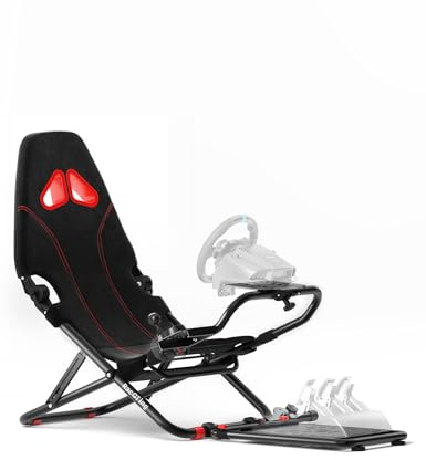 RACGTING Racing Simulator Cockpit for G920 G29 G923, Foldable Racing Simulator for Thrustmaster T248X T248 T300 T150 458 TX Xbox PS5 PS4 PC (Black)