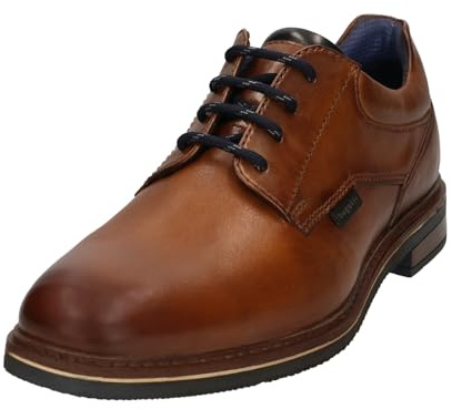 bugatti Men's Business Leather Shoes With Durable Impregnation and Extra Wide Fit Low lace-up shoes