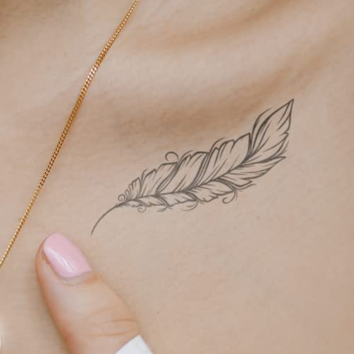 MyJagua Tattoo • Feder | 1-2 Wochen Tattoo | Auf Pflanzenbasis | Hautverträglich | Wasserfest | Neue Tattoo Technologie | Kein Klebe Tattoo