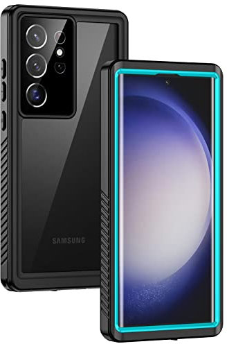 Lanhiem for Samsung S23 Ultra Case, Waterproof & Built-in Screen Protector, Full Body Underwater Protective Case for Galaxy S23 Ultra 6.8 Inch (Blue)