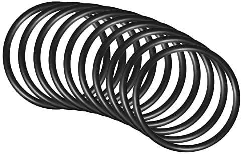 QUARKZMAN 70mm x 60mm x 5mm Nitrilo Goma Juntas Tóricas x 10uds Redondo Junta Arandela para Grifo Plomería Reparación Sellado Conexión [Negro]