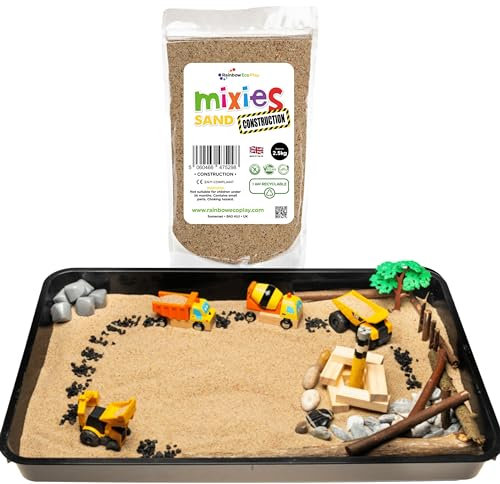 Rainbow Eco Play - Construction-Themed Sensory Sand - 2.5kg - Ages 3+