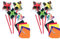 Baker Ross EK6032 Kinder Windrad mit Kratztechnik - Bunte Kratzbild-Windräder für Kinder zum Basteln, Spielen, toll als Mitgebsel (8 Stück), Sortiert, 30 cm (Packung mit 2)