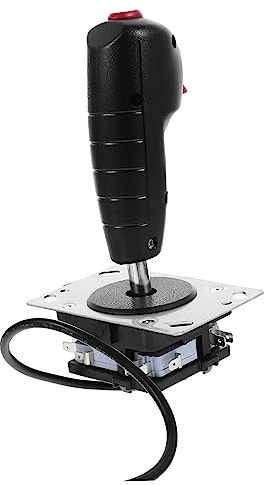 Flugsteuerknüppel für Flugsimulation mit Vibration und Mikrobewegung | Aluminiumlegierung und Pvc, Präzise Steuerung, Einfache Installation, Zubehör für Spielkonsole