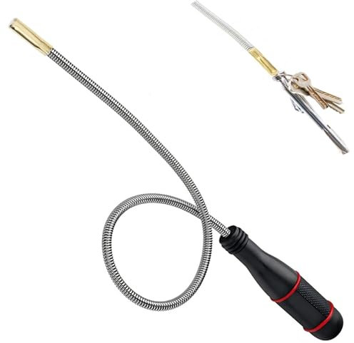 60cm Aimant Mecanique Flexible,Outil de Ramassage Aimanté,Outil de Ramassage Magnétique Portable,Aimant Flexible,Pour ramasser de petites pièces,Clés,Objets métalliques