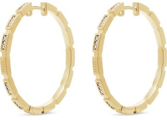 JETTE Damen-Creolen 925er Silber 72 Zirkonia One Size, Gelbgold 32025934