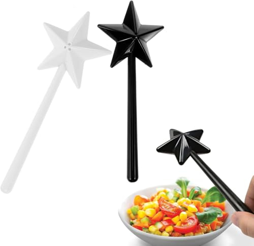 Lot de 2 Salières à Épices Bogoro Magique Distributeur D'épices Salière Poivrière Étoile Salière Poivrière Baguette Magique Pour Cuisine Épices Distributeur