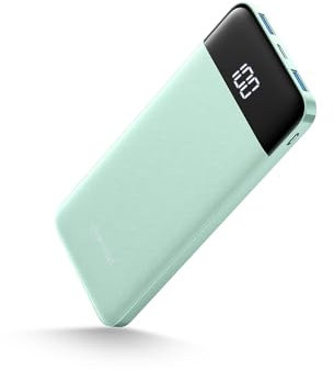 Charmast 10400mAh Power Bank Portable Charger USB C In/Output 5V 3A Battery Pack with LED Display Type C Power Pack Compatible with iPhone 15 14 13 12 11 Samsung S22 S21 Google iPad etc.