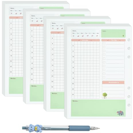 NAROSEBE A5 Tagesplaner Block mit 150 Blatt, A5 Daily Planner mit to-DO-Liste, 2025 Wochenplaner Einlage 6 Löcher Planer für Aufgaben Zeitplaner für zu Hause & Büro