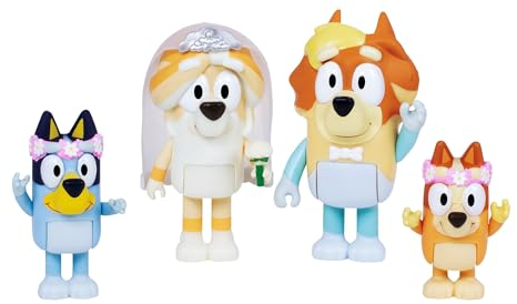 Bluey Figure 4-Pack Wedding Time