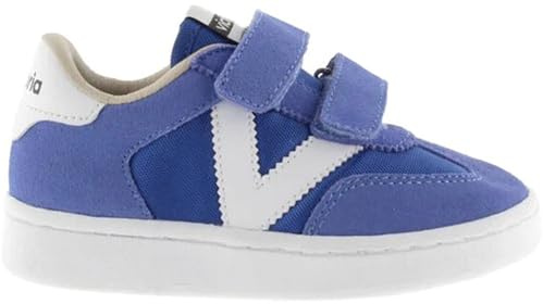 Victoria, Millas Tiras Nylon/Serraje, Basket Fermeture Scratch Sneaker, azurblau, 35 EU Schmal