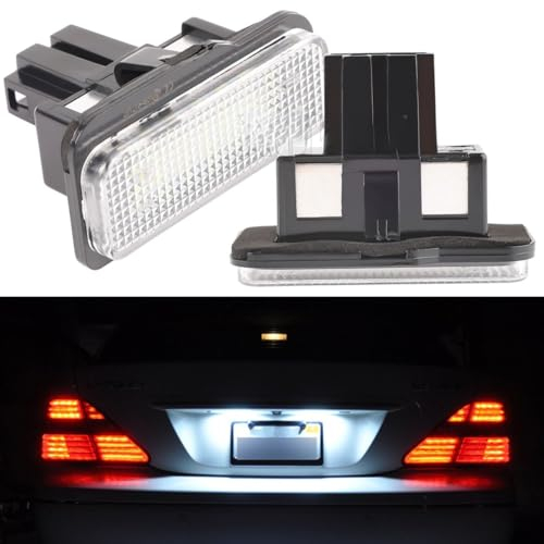 AUTOXBERT LED Kennzeichenbeleuchtung Für Mercedes Benz S203 W211 C219 R171 SLK, 6000K LED Kennzeichenbeleuchtung 2 Stück Plug & Play