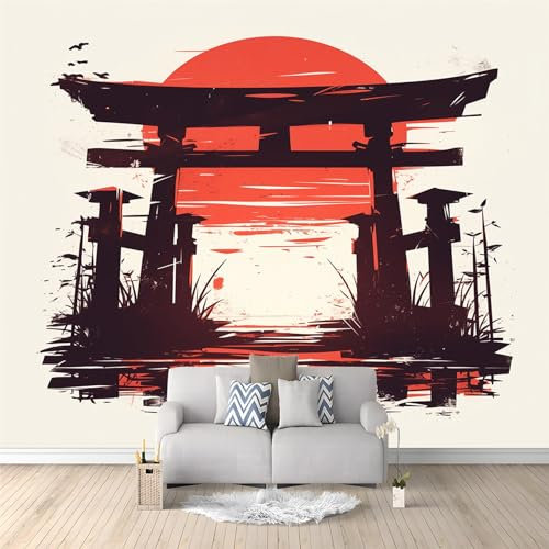 Murale Photo Papier Peint 150 x 105 cm Décoration Intissé Tableaux Poster Muraux Tapisserie Porte de peinture à l'encre Hongri panoramique Chambre Paysage Déco Salon maison décorative