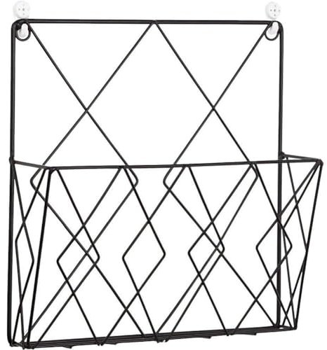 Dianzan Wandmontierter Zeitschriftenhalter Aus Metalldraht, Wandmontierter Zeitungshalter, Wandbehang-Organizer Für Akten, Bücher, Zeitschriften