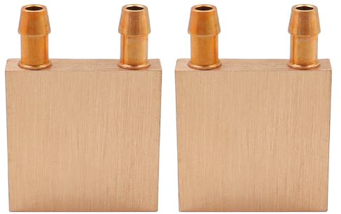 ieron Blocco di raffreddamento ad acqua in rame puro, dissipatore di calore per radiatore grafico CPU, testa endotermica scambiatore raffreddato ad acqua (40 x 40 mm)