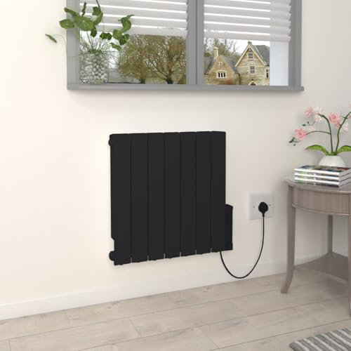 Warmehaus 1200W Smart WIFI Electric Oil Filled Radiators Electric Heater, Energy Efficient Electric Radiators with Adjustable Thermostat & Daily & Weekly Timer Black