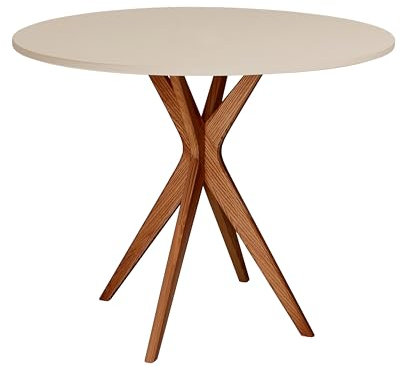 JUBI Runder Esstisch 90cm Eiche beige