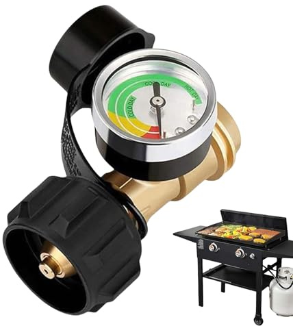 Luftdruckmessgerät – Gasflaschen-Niveauanzeige, farbcodiertes Luftmessgerät für Propangas-Tank, Propangas-Messgerät, Tankanzeige, RV- -Tankanzeige für Zylinder, Propangasheizung, Feuerstelle