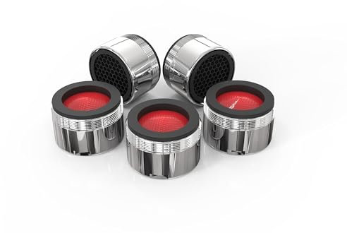 Sparstrahlregler für Wasserhähne M24x1 - Wasserhahn Aufsatz - ABS-Filter 4,5L/min (5)