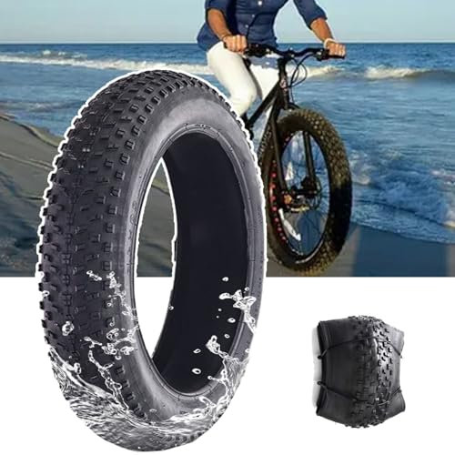 Bike Fat Tire 20/26 x 4.0 Zoll Fahrrad Fett Reifen Faltbare 60TPI Bead Reifen Elektrofahrrad Reifen Kompatibel Wide Mountain Schnee Fahrrad(1PC,26X4.0)
