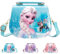 YOUYIKE Kinderhandtasche,Eiskönigin Kinder Umhängetasche, Mädchen Taschen,Handtasche Klein mit Verstellbarem Gurt zum Ausgehen Oder Reisen Geschenke für Mädchen(Blau)