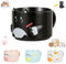 Tazza per gatti carina, divertente tazza da caffè 300 ml, tazza in ceramica, divertente regalo per gatti, tazze impilabili, bicchieri per latte, caffè, succo di frutta (nero)