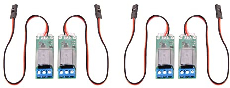 Giwnhvx Elektronischer RC-PWM-Relaisschalter für ferngesteuertes Flugzeug, DIY-Modell, Navigationslichter, Controller, universeller K1-Schalter, 4 Stück