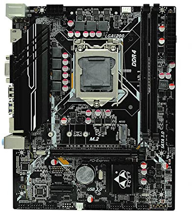 ATX Motherboard, H510 Gaming Motherboard LGA1200 Compatible with i3 i5 i7 i9 Support 64GB Memory Clear Audio Out Realtek 1000Mbit LAN