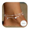 LOLIAS Fußkettchen für Damen Silber 925 Layered Fussketten für Frauen Silber 925 Wasserdicht Fußkette Damen Herz Fusskettchen Silber 925 Damen Sommer Strand Schmuck Geschenk