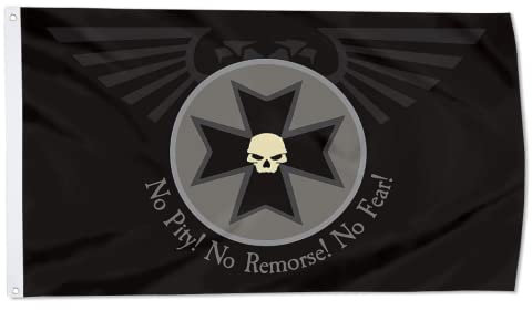 Bandera de templarios negros para decoración de interiores y exteriores, 3 x 5 pies, poliéster de doble costura con ojales de latón