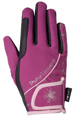 HKM Kids Polly Riding gloves, Magenta, 6 Years