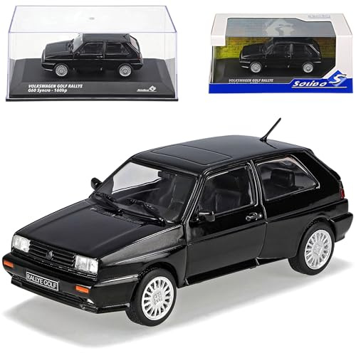 alles-meine.de GmbH VW Volkswagen Golf II Rallye G60 GTI G60 Schwarz 1983-1992 1/43 Solido Modell Auto mit individiuellem Wunschkennzeichen