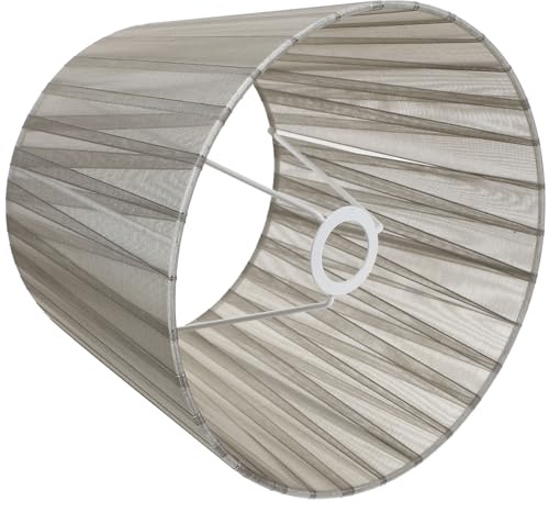 Stehlampenschirm Ersatz aus Organza Ribbon, Feines Mesh, Trommelform | Atmungsaktiv und Verschleißfest, Einfache Montage, Vielseitig für Lernbereich, Riegel und Zuhause