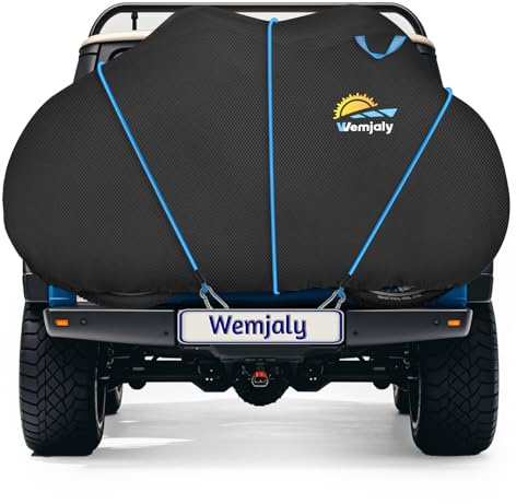 Telo Copri Bicicletta da Esterno per 2 Biciclette - Wemjaly 900D Rivestimento in PU Copri Bicicletta Copertura per Bicicletta Impermeabile e Resistente per Esterni, Adatto ai Portabici per Auto