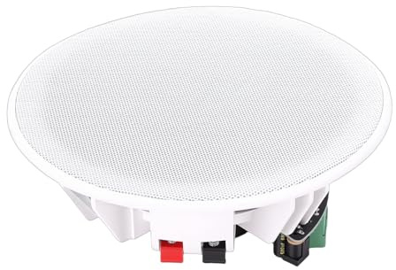 Tangxi de Altavoces de Techo con Montaje Empotrado Bluetooth de 6 Pulgadas, Altavoz de Techo Activo de 60 W con Amplificador Digital Clase D Incorporado, para el Hogar, Cocina, Sala de (EU)