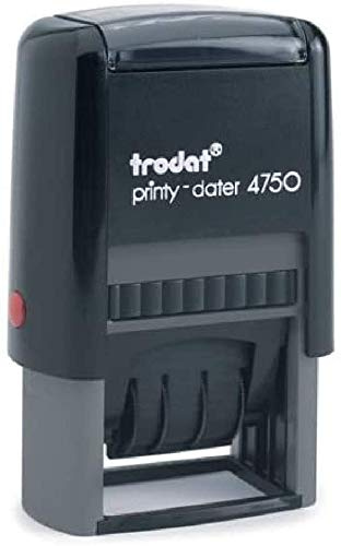 Trodat Eco Printy Stamp Self-Inking Word and Date Stamp - Paid By Bacs On | Self-inking stamp for fast, clear and repeatable impressions on office, business and administrative paperwork